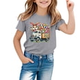thumbnail image 1 of MIASHUI T-Shirts Graphiques de Pâques pour Garçons Doux Décontractés à Manches Courtes Hauts Colorés pour Enfants Gris, 3-4 Ans, 1 of 4