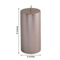 thumbnail image 7 of Efavormart 6" Rose Gold Dripless Unscented Pillar Candle - Long Burn Time, 7 of 7