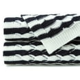 thumbnail image 3 of Chanasya Black White Stripe Knit Textured Super Soft Throw Blanket - Acrylic Warm Cozy Woven Contemporary Coastal Blanket for Bed Sofa Chair Couch Cover Living Bed Room (50x65 Inches) Newport, 3 of 4