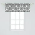 thumbnail image 2 of Ambesonne Black Valance Pack of 2, Ornate Mandala Patterns, 54"X18", Black, 2 of 4