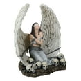 thumbnail image 4 of Captive Spirits Blindfolded Purity Angel Tied In Chains By Skulls Figurine, 4 of 10