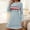 Light Blue, variant on FDGIU Women's Christmas Nightgown Long Sleeve - Cute Graphic Print Loose Crewneck T-Shirt Dress, Holiday Sleepwear & House Coat