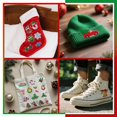 thumbnail image 4 of Set de parches adhesivos navideños GUYI, 60 unidades, bordados festivos, 4 of 6