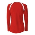 thumbnail image 2 of A4 Teen Ace Long Sleeve Volleyball Jers For Teen Female in Scarlet/White | NG3020, 2 of 3