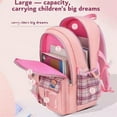 thumbnail image 4 of Cute Plaid School Backpack with Large Capacity, Multi Pocket Bookbag, Lightweight Travel Daypack for Elementary Students, 4 of 4