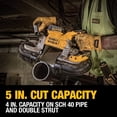 thumbnail image 4 of Sierra de cinta DEWALT DCS376P2 20V MAX XR de doble mano, 4 of 9