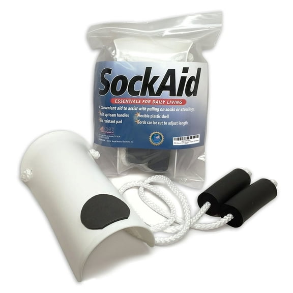Sock Aid,Sock Puller,Stocking Aid,Socks Helper,Stocking Donner with Foam Handles