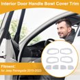 thumbnail image 2 of Cubierta de Tazón de Mango de Puerta Interior para Jeep Renegade 2015-2023 Marco de Decoración de Mango Interior Blanco ABS 4 Pcs, 2 of 6