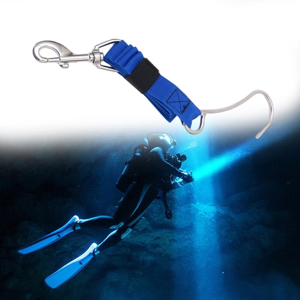 Arrecife de buceo Cola con línea de 39' y clip a presión Azul