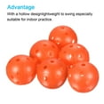 thumbnail image 4 of Uxcell Plastic 41mm Air Flow Hollow Training Golf Practice Balls with Holes Orange 12 Pcs, 4 of 5