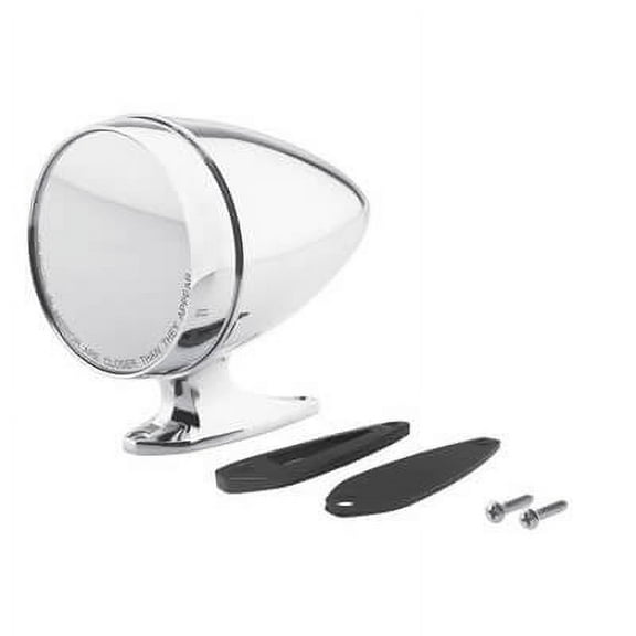 Scott Drake C5RZ-17696-AC Chrome Bullet Mirror With Short Base And Convex Glass