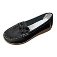 thumbnail image 1 of B91xZ Ballerines pour Femmes Bout Rond Extensibles Chaussures de Soirée Mode Décontractée, Noir 6.5, 1 of 5