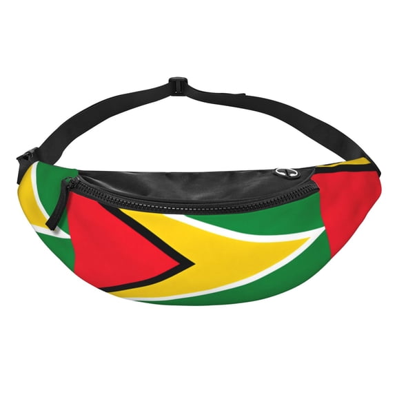 Women Men Guyana Flag Crossbody Fanny Waist Bag Pack Belt Bag for Travel Hiking