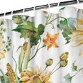 thumbnail image 4 of Shower Curtain Set with Snap-in,Farmhouse Yellow Diasy Plant (5) Shower Curtains Reusable Shower Liner,Minimalist Polyester Curtains Liner,72x72Inch, 4 of 4