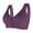Dark Purple, variant on Snap Front Bra Older Women Front Closure Bras Daisy Bra No Underwire Push Up Bra(Beige,46)