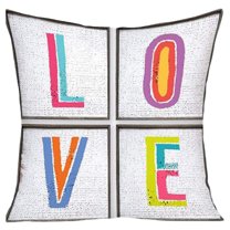 Valentine's Day Decor Pillowcases 4-Pack, Love Heart Printed Cushion Covers For Sofa/Bed, 45X45Cm Size Home Decoration Pillow Cases With Love Heart Pattern, Perfect For