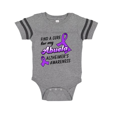 

Inktastic Alzheimer s Awareness Find a Cure for my Abuela Gift Baby Boy or Baby Girl Bodysuit