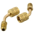 thumbnail image 3 of 2 PCS R410A Adapter 5/16 SAE Female Quick Couplers to 1/4 SAE Male Flare Brass, 3 of 10