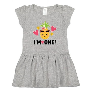 Inktastic First Birthday Hawaiian Pineapple Girls Baby Dress