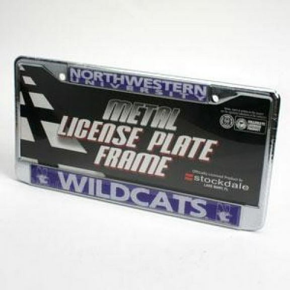 Northwestern Wildcats "Wildcats"  License Plate Frame - Chrome