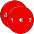 thumbnail image 1 of PRISP Olympic Bumper Weight Plate - Rubber Plate for 2 Inch Olympic Barbell with Steel Insert; Pairs, Sets and Single Plates Available, 1 of 9