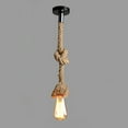 thumbnail image 3 of Mistaha Lixada 50cm AC110V E26/E27 Single Head Vintage Hemp Rope Hanging Pendant Ceiling Light Lamp, 3 of 8