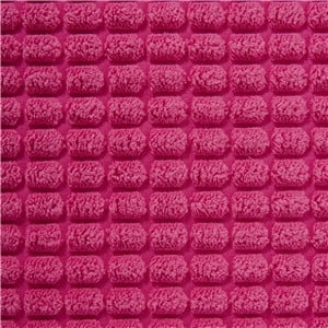 Soft Corduroy Corn Striped Velvet Series Decorative Throw Pillow, 20" x 20", Pink, 2 Pack