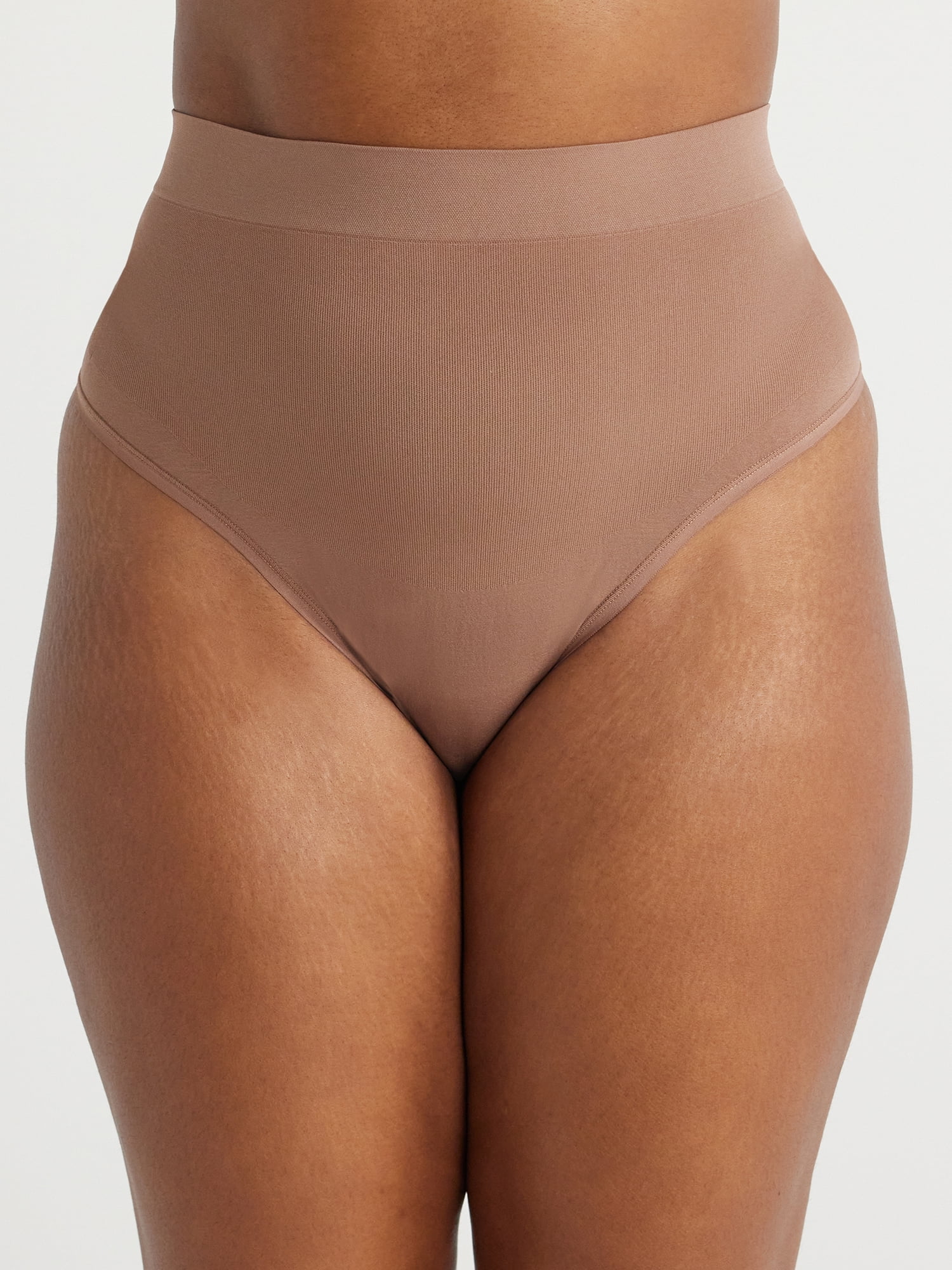 Joyspun Women's Seamless Mid-Rise Shaping Thong, Sizes S to XXXL