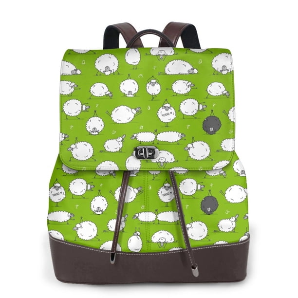 Fotbe Funny Sheep Doing Yoga Mochila Bolso con Estampado para Mujer, Mochila Antirrobo de Nylon Impermeable, Bolsa Ligera de Hombro
