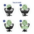 thumbnail image 4 of Floral Office Chair Slipcover, Design of Dragonflies and Campanula Flowers Wild Nature, Protective Stretch Decorative Fabric Cover, Standard Size, Pale Green Pale Blue, by Ambesonne, 4 of 5