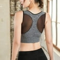 thumbnail image 2 of Kddylitq High Neck Sports Bra for Women Longline Full Coverage Sports Bras Medium Impact Padded Workout Crop Tops for Yoga Gym Gray M, 2 of 8