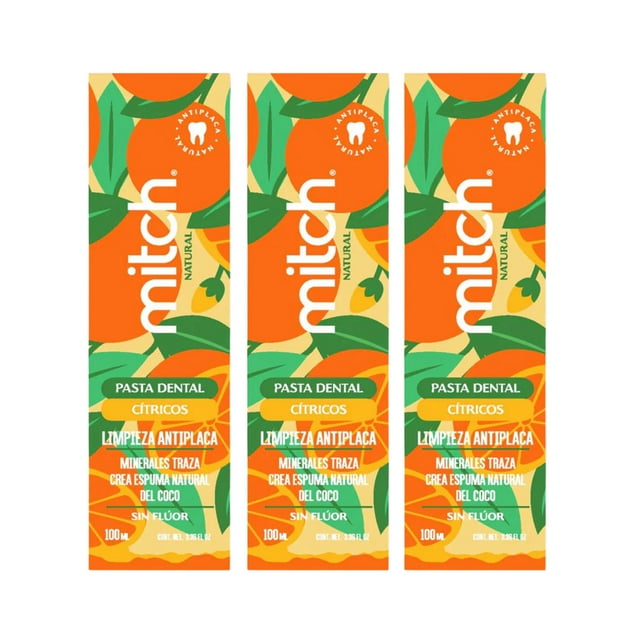 Pasta Dental Mitch Premium 3 Pack Cítricos 100ml
