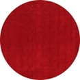 thumbnail image 1 of Ahgly Company Machine Washable Indoor Round Abstract Red Modern Area Rugs, 8' Round, 1 of 4