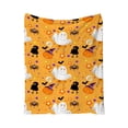 thumbnail image 2 of LEFXSMR Halloween Blanket Cute Ghost Decor Fleece Fall Throw Blanket for Couch Orange Halloween Decoration for Home Holiday Sofa Bed, 39.37x51.18", 2 of 9