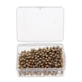 thumbnail image 2 of KLKCMS 400 Piece Color Beads Head Push Pins Office Drawing Pins Gold, 2 of 9