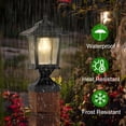 thumbnail image 4 of Solar Post Cap Lights Derynome, pantalla de vidrio impermeable, negro mate, 4 of 7