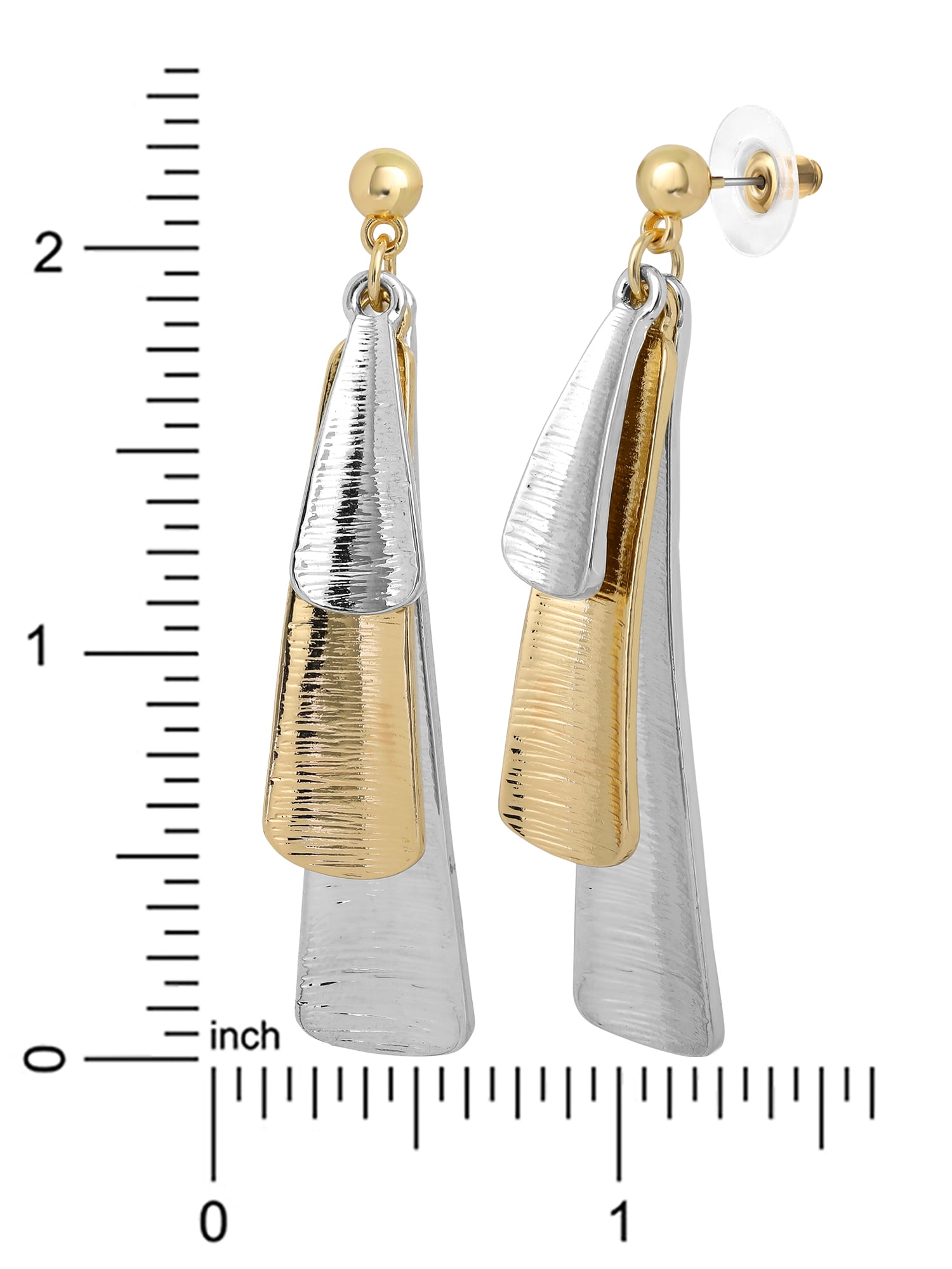Jessica Simpson Women's Two-Tone Dangle Earrings - Gold & Silver