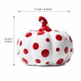 thumbnail image 2 of 4.33×4.72in Fall Decorations for Home Polka Dot Art Round White Pumpkin Decor Durable Material Entryway Table Decor Centerpiece Table Decorations Home Decor for Shelves Fall Room Decor, 2 of 5