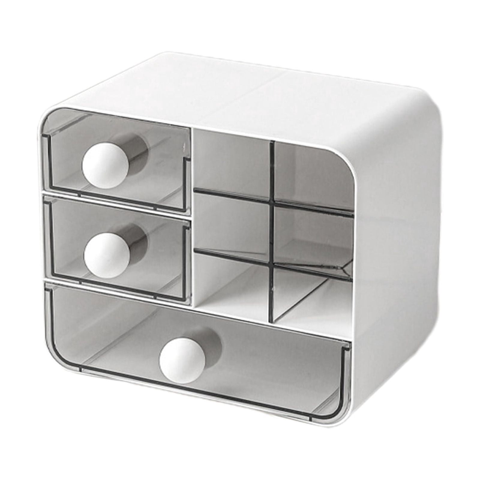 Desktop Storage Box with Drawers,7.6x6.2x4.7 Inch Student Office Accessory Organizer,Hand Account Insert Pen Container,Cosmetics Dormitory Desk Shelf for Small Items
