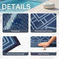 thumbnail image 3 of DEORAB 6'x9' Outdoor Rugs Waterproof Patio Reversible Plastic Carpet Camping Outside Mat For Garden RV Camping Porch Deck Backyard, Navyblue & Babyblue, 3 of 8