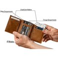 thumbnail image 4 of New Jersey Devils  Laser Engraved Brown Trifold Wallet, 4 of 8