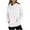 White, variant on EDFBUYKRS Female Long Sleeve Hoodie 2026 Fall Women's Cowl Neck Pullover Hoodie Long Sleeve Solid Color Drawstring Sweatshirt Top with Convenient Pocket S