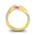 thumbnail image 4 of Diamond-Capitals 1.25 Carat Elegant Natural Diamond Pink Sapphire Gemstone Anniversary Ring for Women Solid 18K Yellow Gold Size 10, 4 of 8