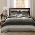 thumbnail image 6 of Madison Park Cal King Size 9 Piece Comforter Set with Cotton Bed Sheets Taupe,Bed in a Bag,All Season Bed Set,Cozy and Lightweight, 6 of 9