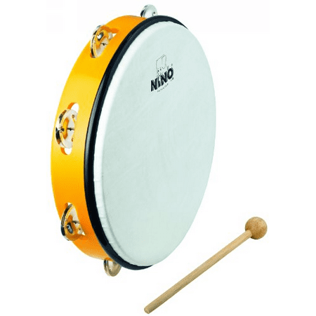 NINO ABS 10" Tambourine 1 Row Jingles w/ Beater Y