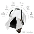 thumbnail image 3 of Car Seat Cover Baby - Yak (4) Breathable Infant Car Seat Cover for Baby Carseat, Lightweight Comfort Baby Essentials Must Haves Newborn Stuff for Girl Boy, 3 of 7