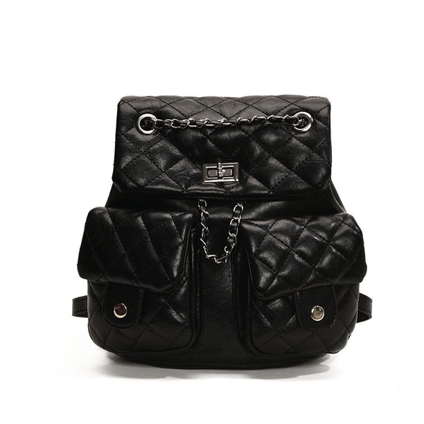Mochila de gran capacidad con bordado de diamantes para mujer, nueva mochila con cadena que combina con todo, mochila escolar retro de alta gama 2025