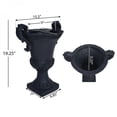 thumbnail image 2 of Delphine Urn Planter Black Magnesium Oxide Roman Style with Drainage Hole Indoor Outdoor Multi-Purpose Faux-Stone Planter No Assembly, 2 of 8