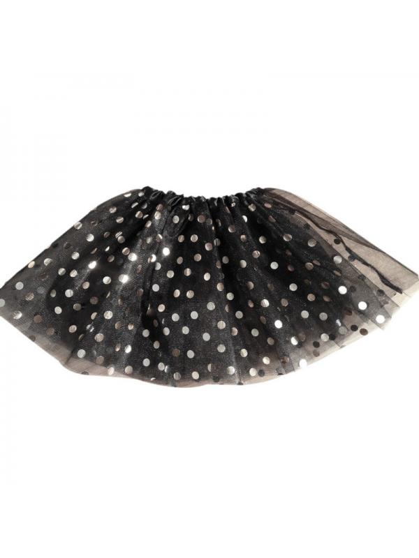 Kids Baby Girls/' Polka Dot Tutu Glitter Ballet Triple Layer Tulle Dance Skirt