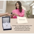 thumbnail image 4 of The Pearl Source White Freshwater Pearl Pendant Sydney Cultured Pearl Necklace | Single Pearl Necklace for Women with 925 Sterling Silver Chain, 10mm, 4 of 6